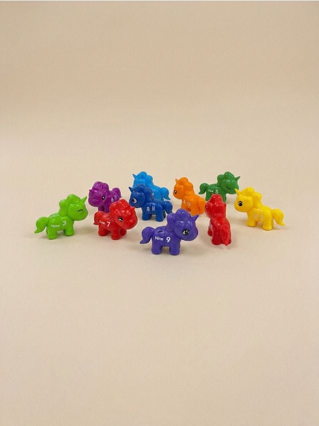 Sinsay - Jucărie educativă – Sortator de unicorni cu potrivirea culorilor și numerelor - multicolor