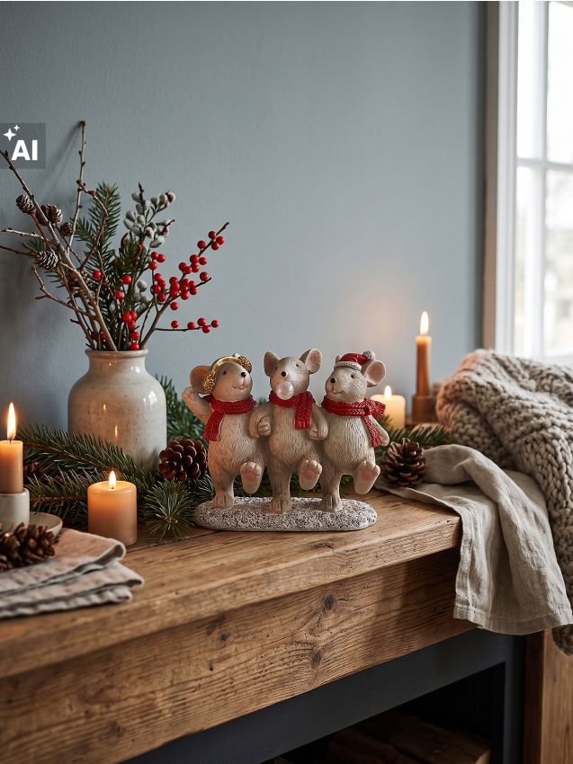 Sinsay - Decorațiune de Crăciun în formă de șoricei - multicolor