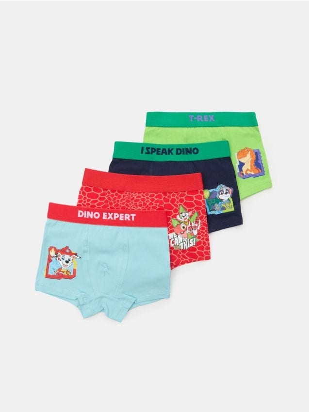 Sinsay - Boxeri din bumbac cu imprimat PAW Patrol – set de 4 bucăți - multicolor