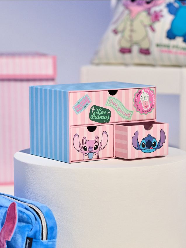 Sinsay - Úložná škatuľa s tromi zásuvkami Lilo & Stitch - viacfarebná