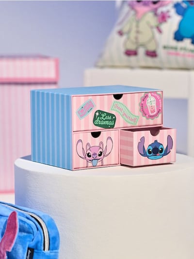 Kutija za odlaganje sa tri fioke Lilo & Stitch