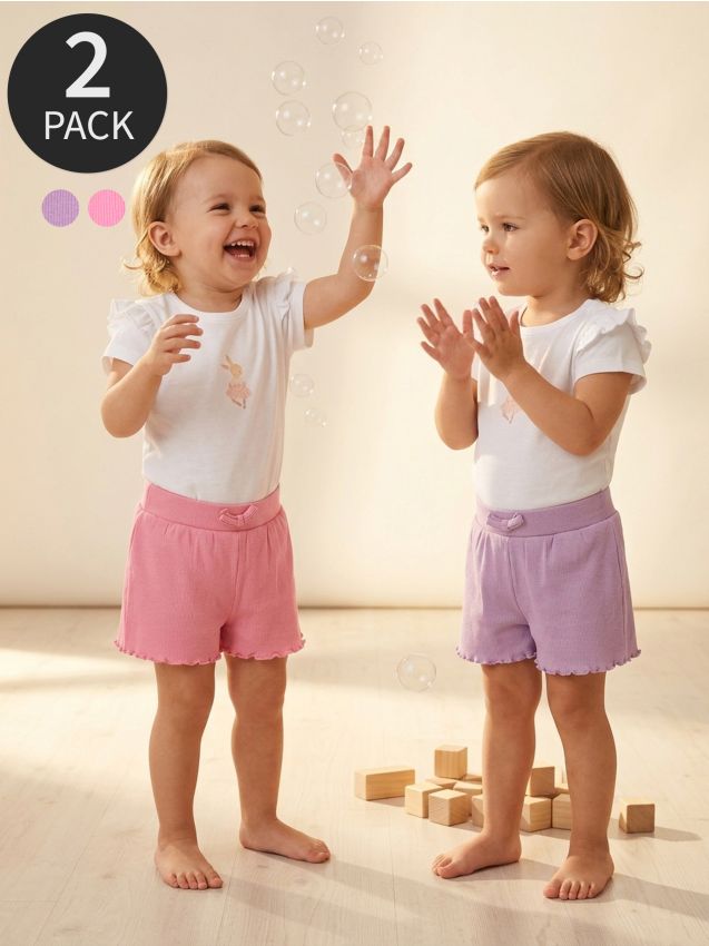 Sinsay - Șorturi din bumbac 2 pack - roz