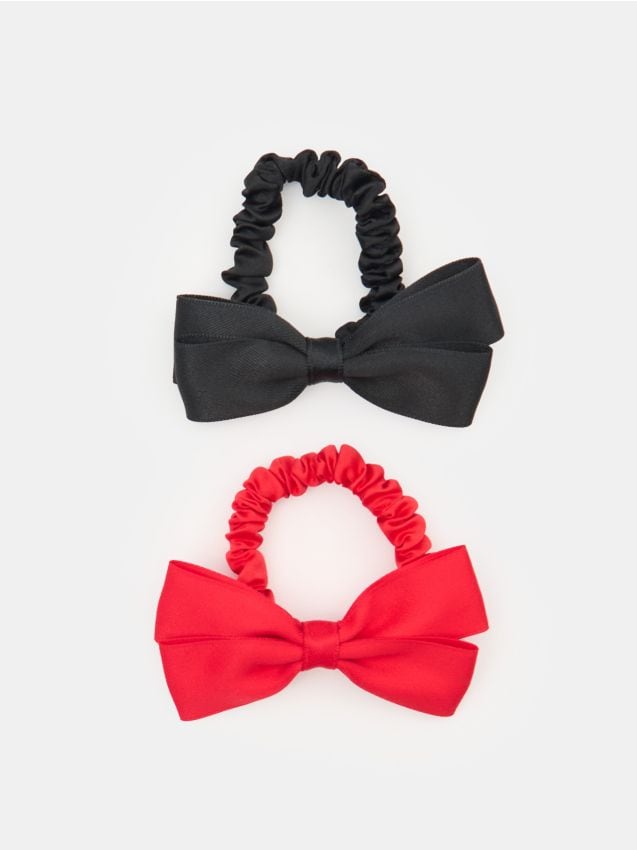 Sinsay - Elastice de păr cu fundiță set 2 bucăți - multicolor