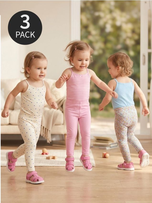 Sinsay - Set 3 colanți din bumbac - crem
