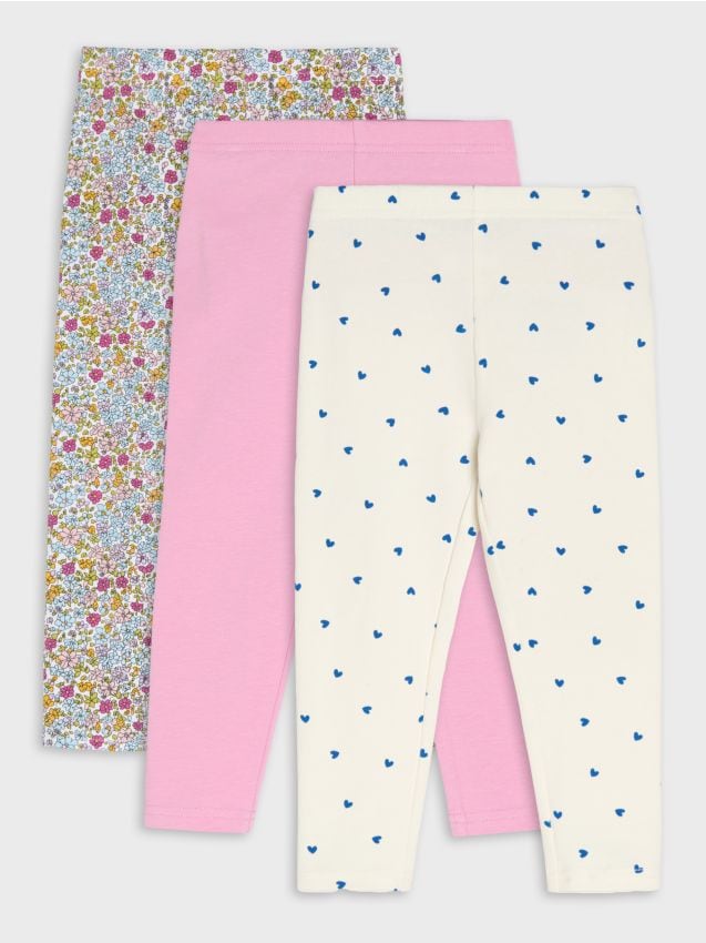 Sinsay - Set 3 colanți din bumbac - crem