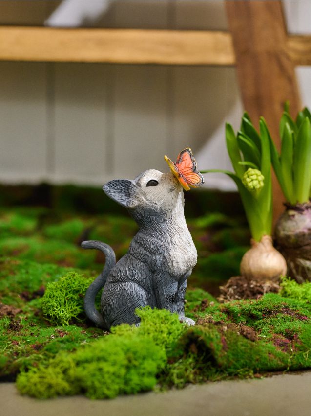 Sinsay - Decorațiune de grădină în formă de pisică - gri deschis