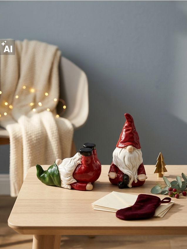 Sinsay - Decorațiuni de sine stătătoare în formă de Moși Crăciun - multicolor