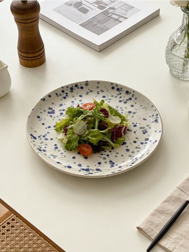 Sinsay - Farfurie cu model stropit - albastru-pal