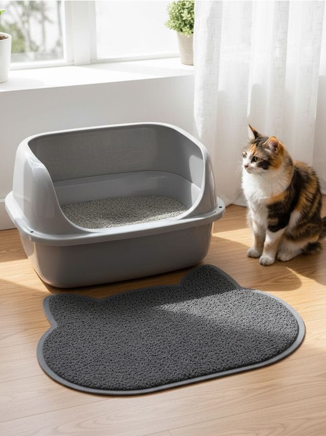 Sinsay - Covoraș antiderapant pentru pisici - gri-închis