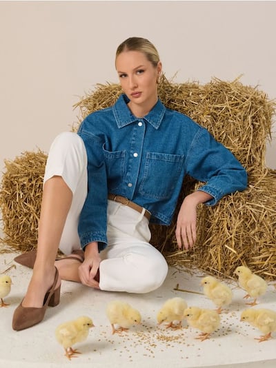 Krótka jeansowa katana