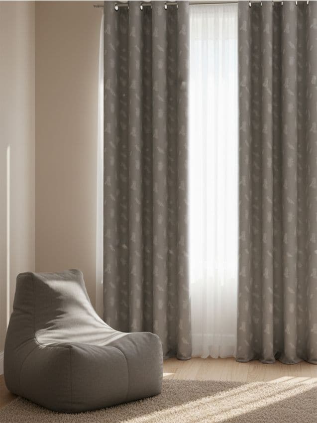 Sinsay - Zatemňovacia záclona s krúžkami - popolavo zelená