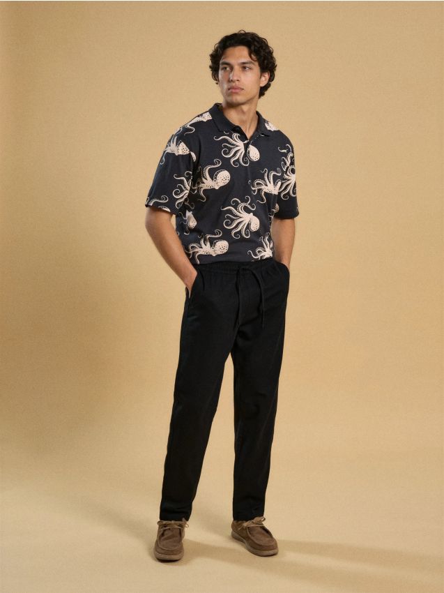 Sinsay - Spodnie chino jogger - czarny