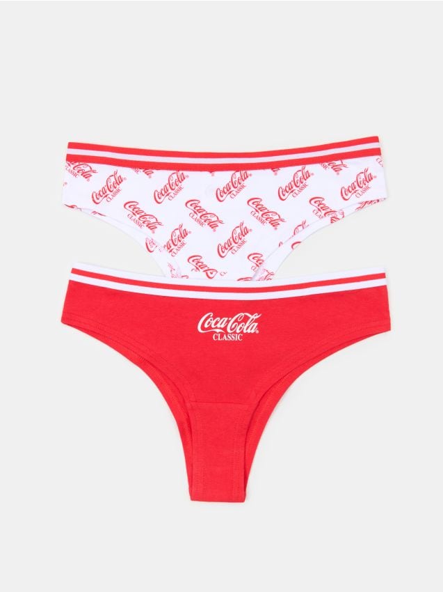 Confezione da 2 paia di slip alla brasiliana Coca-Cola - multicolor