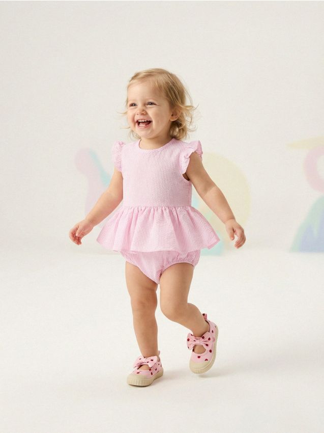 Sinsay - Body din bumbac cu dungi - multicolor