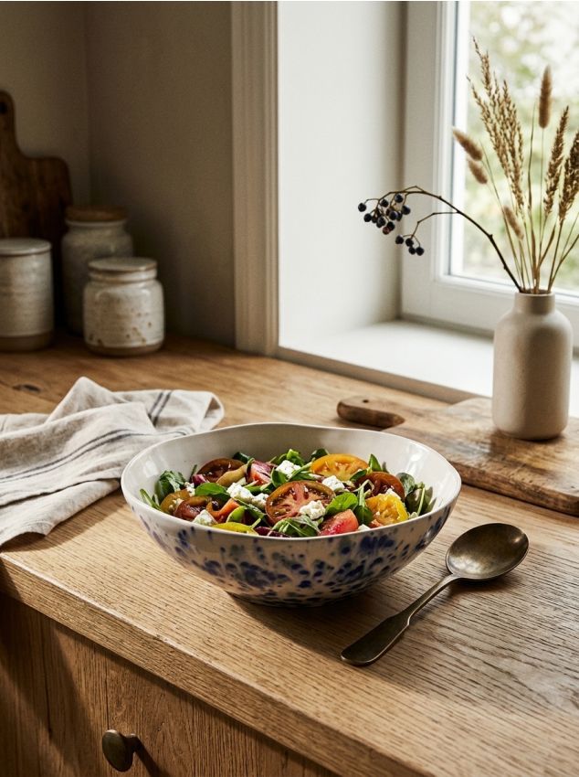 Sinsay - Bol cu model stropit - albastru-pal