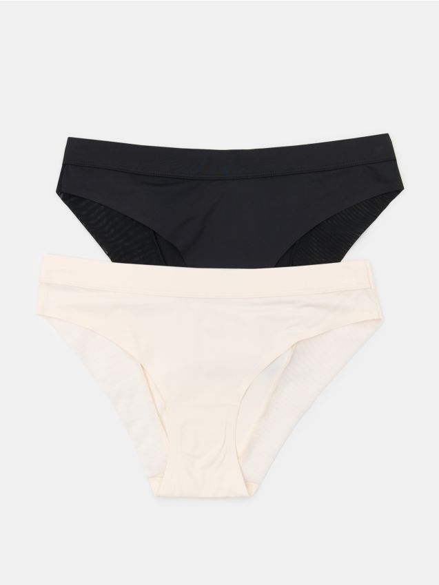 Sinsay - Chiloți brazilieni cu poliamidă 2 pack - multicolor