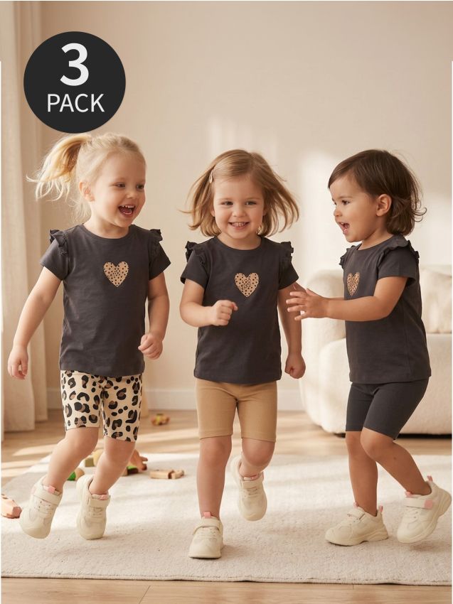 Sinsay - Colanți scurți din bumbac 3 pack - nude