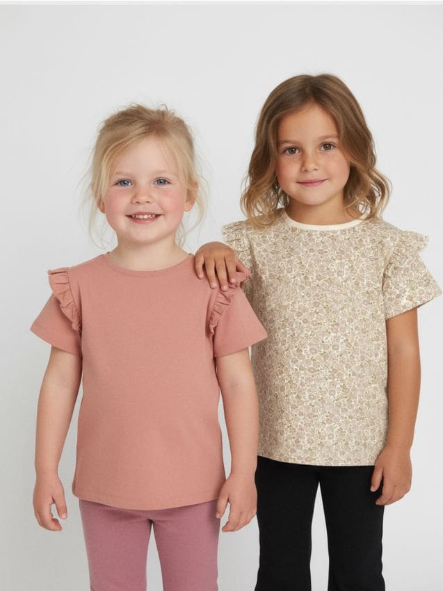 Sinsay - Bavlnené tričko 2 pack - viacfarebná