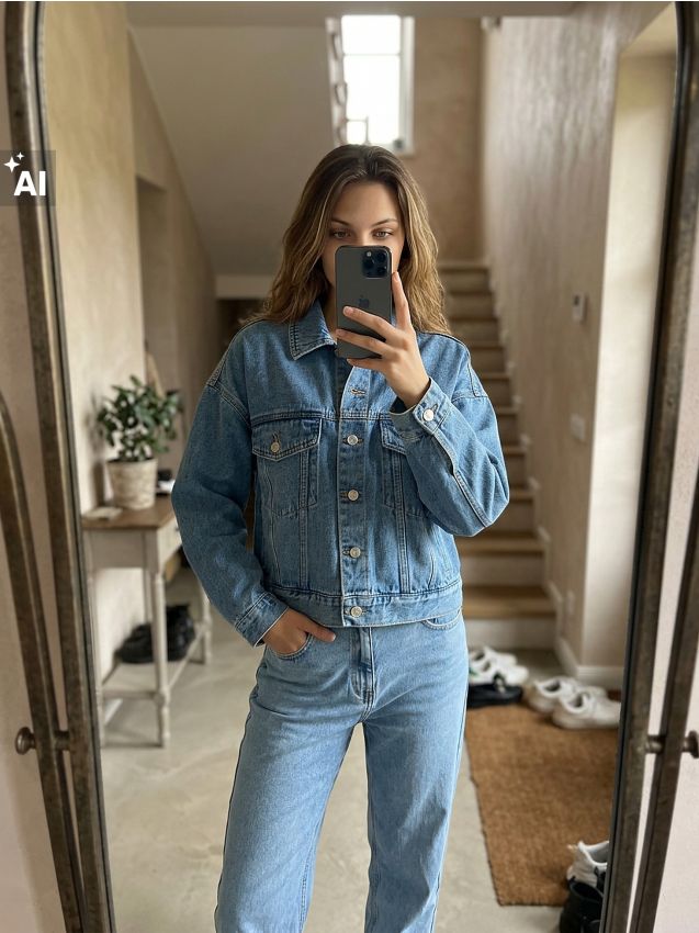Sinsay - Catană de blugi oversize - albastru