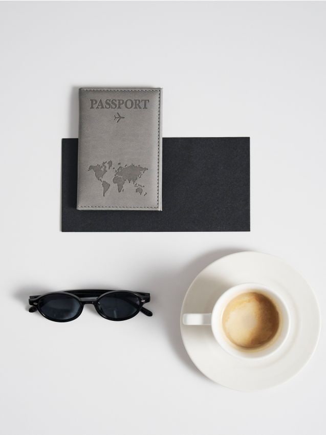 Sinsay - Husă pentru pașaport - gri-neutru