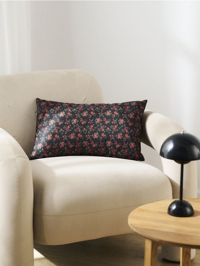 Sinsay - Pernă cu motiv floral - negru