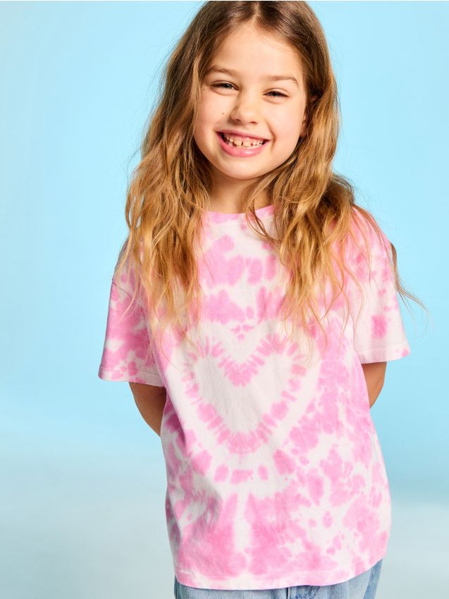 Sinsay - Tricou din bumbac cu model tie-dye - multicolor