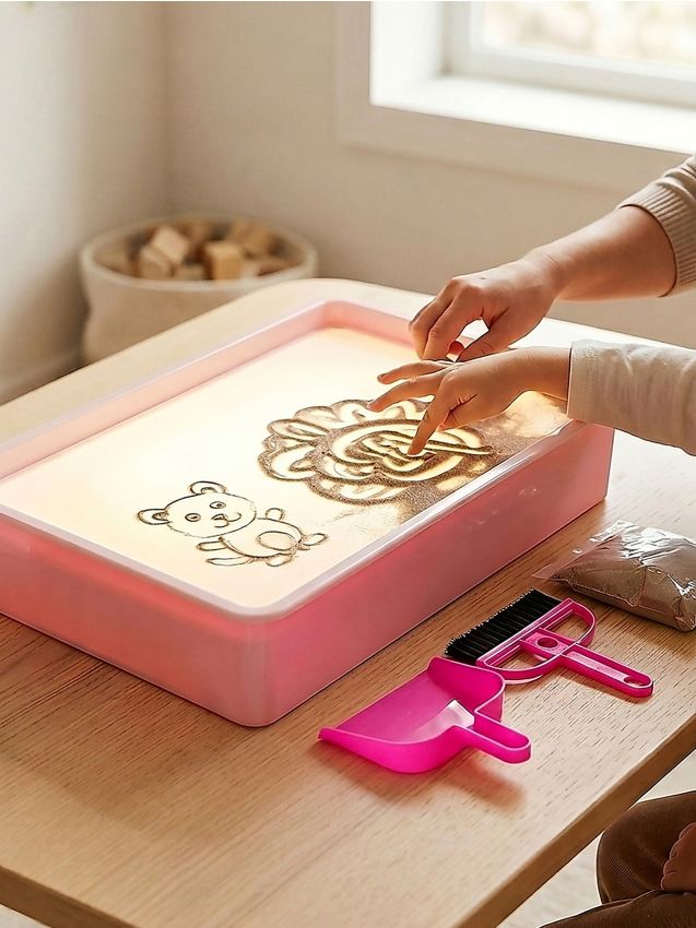 Sinsay - Set creativ pentru realizarea tablourilor din nisip cu iluminare LED - roz