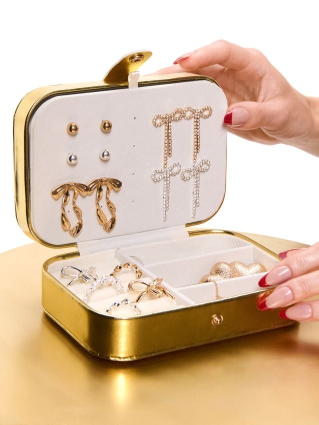 Sinsay - Šperkovnica z imitácie kože - zlatá