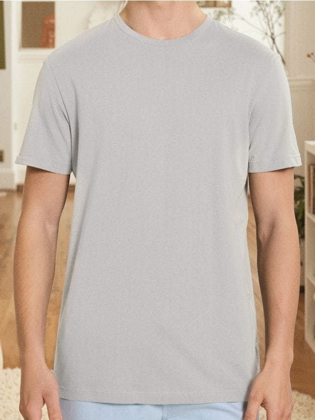 Sinsay - Bavlnené tričko s krátkym rukávom - béžová