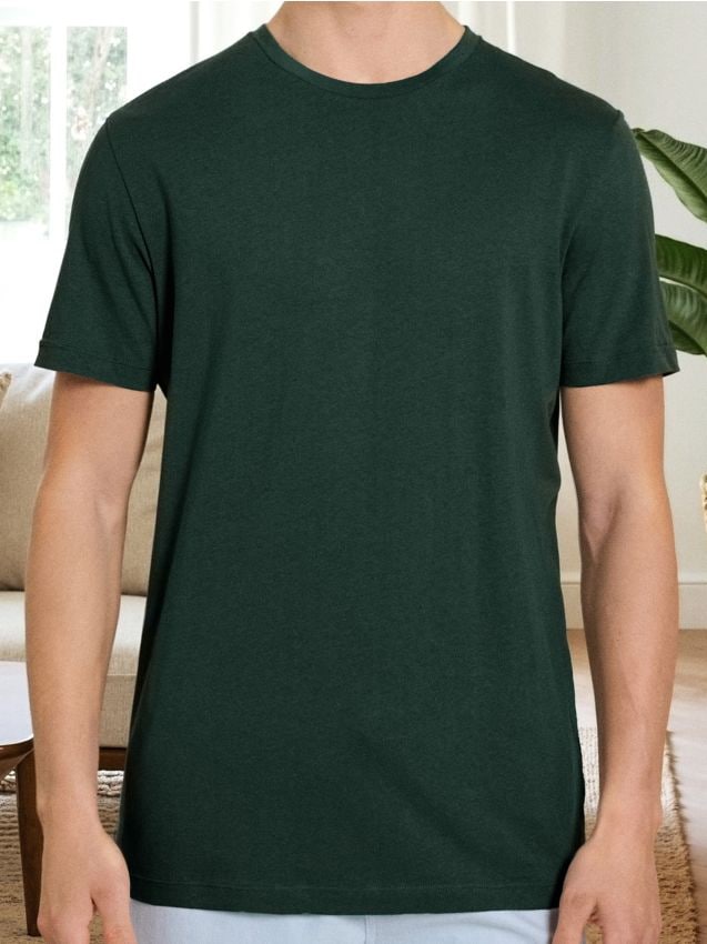 Sinsay - Bavlnené tričko s krátkym rukávom - modrozelená