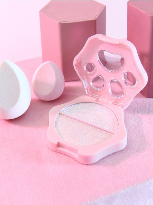 Sinsay - Iluminator pentru Față în Cutie în Formă de Lăbuță - roz-pastel