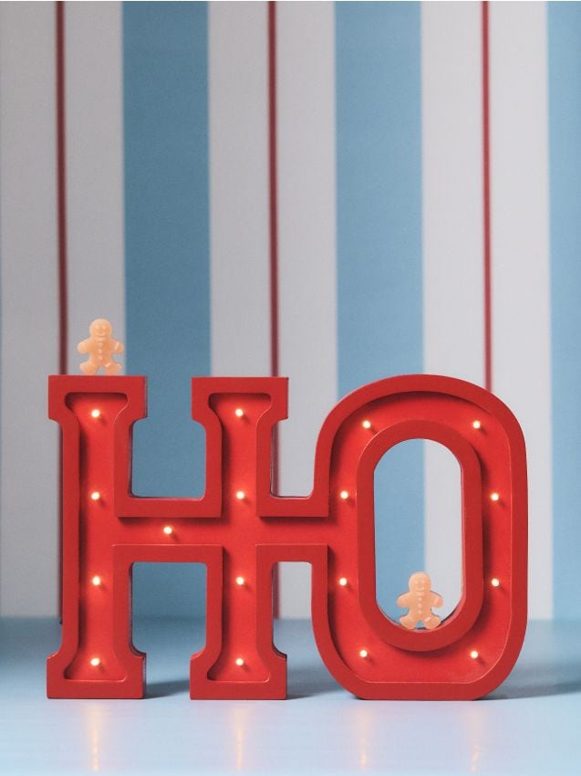 Sinsay - Decorațiune LED în formă de inscripție „HO” - multicolor