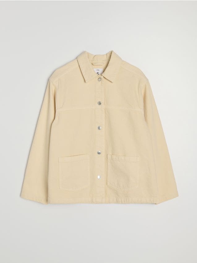 Sinsay - Jeansowa krótka katana - kremowy