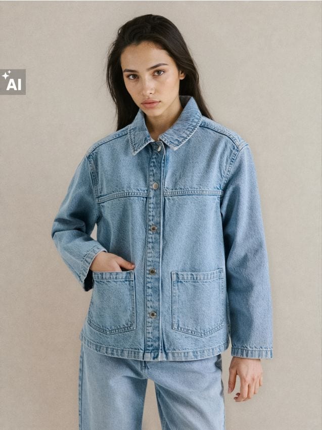 Sinsay - Geacă din denim - albastru