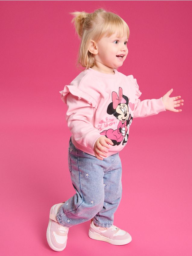 Sinsay - Blugi cu elastic în talie - albastru