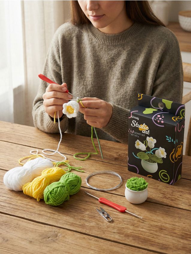 Sinsay - Set pentru croșetat floare 7 pack - multicolor