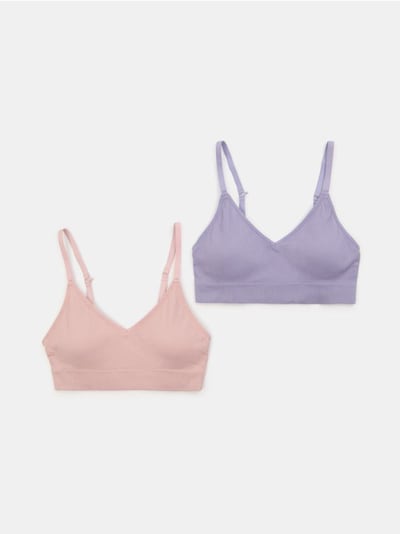 Triibulised top-stiilis rinnahoidjad 2 pakis