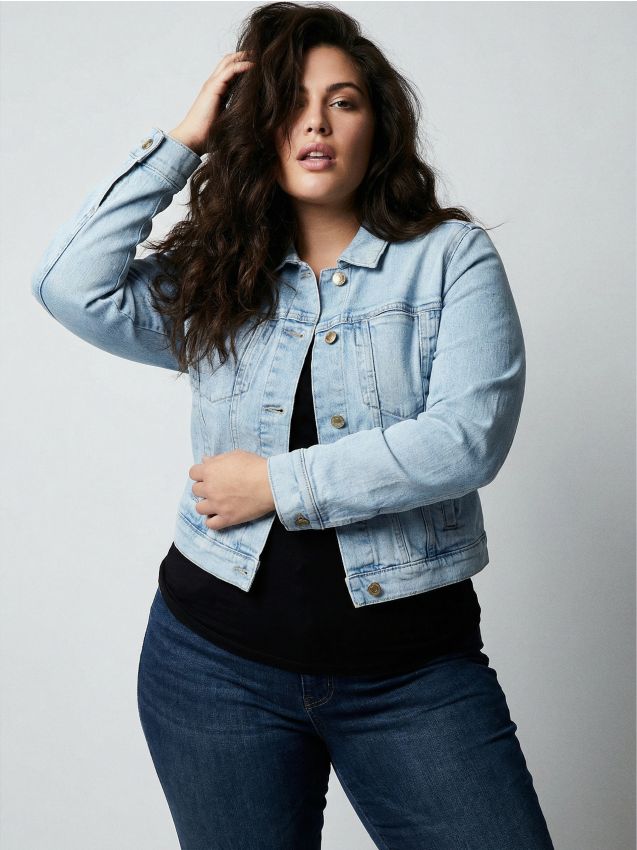 Sinsay - Jachetă din denim plus size - albastru