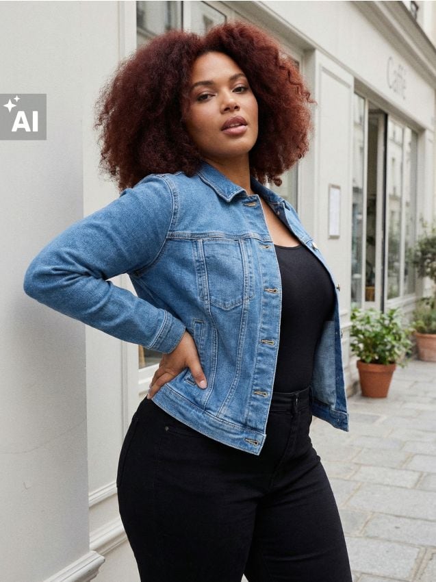 Sinsay - Jachetă din denim Plus size - albastru