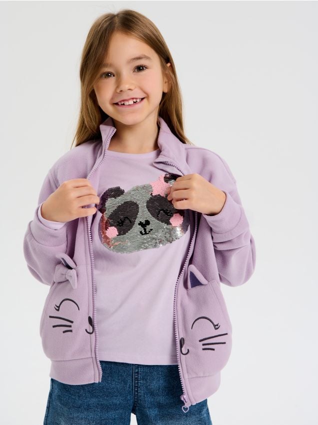 Sinsay - Tricou din bumbac - lavand