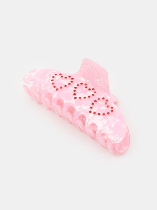 Sinsay - Agrafă de păr cu pietre de rhinestone în formă de inimioare - multicolor