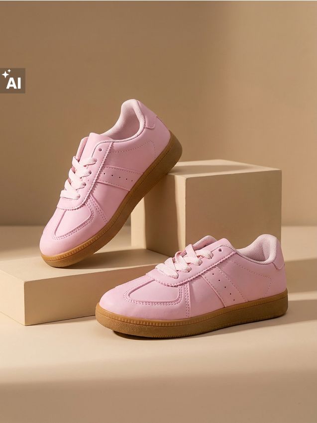 Sinsay - Teniși cu talpă contrastantă - roz-pastel