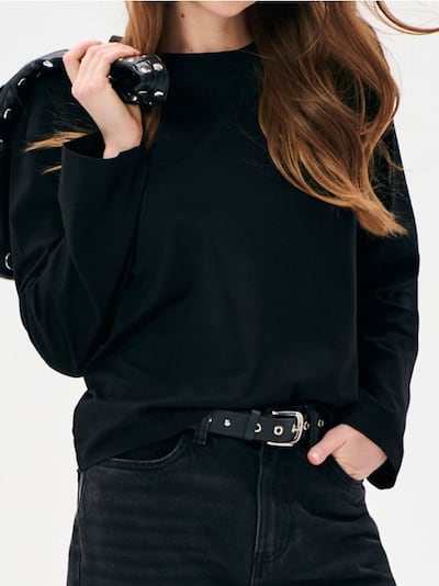 Osnovna pamučna majica sa dugim rukavima