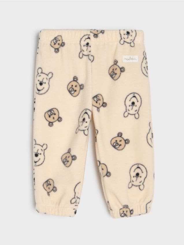 Sinsay - Pantaloni de polar Winnie the Pooh - bej