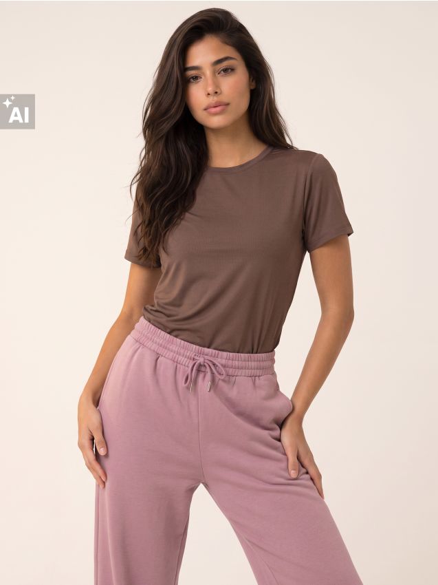 Sinsay - Tricou sport Active - maro