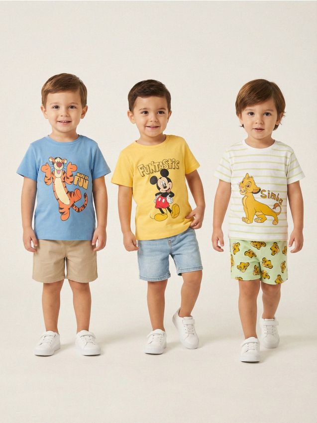 Sinsay - Tricouri din bumbac cu imprimeu Disney 3 pack - altele