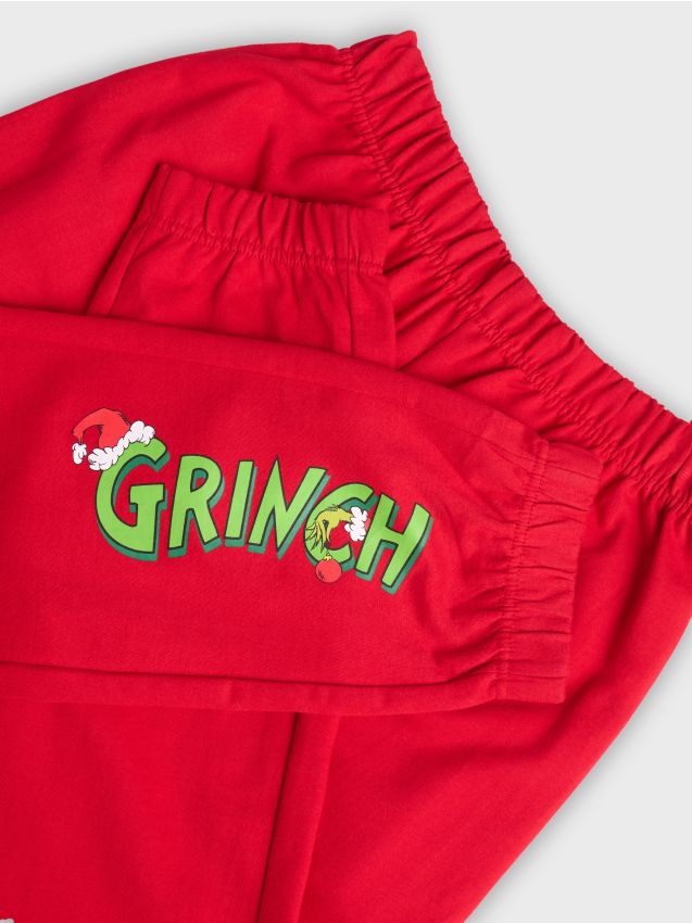 Pigiama Natalizio Grinch - Pantaloni Donna Taglie Forti, Verde A Righe, Con Stola, Comodo Per Casa E Feste