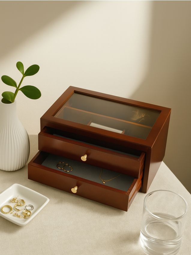 Sinsay - Šperkovnica so zásuvkami - hnedá