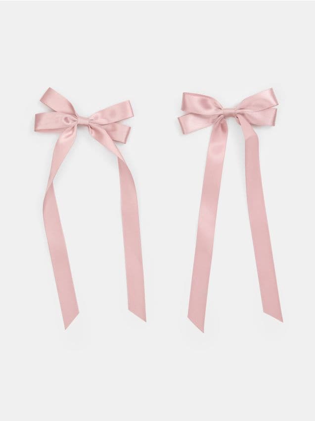 Sinsay - Agrafe de păr în formă de fundă – set de 2 - roz-pastel