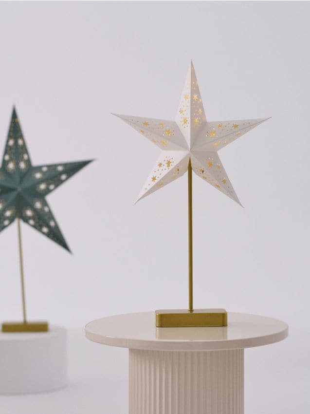 Sinsay - Osvetlená papierová hviezda - biela